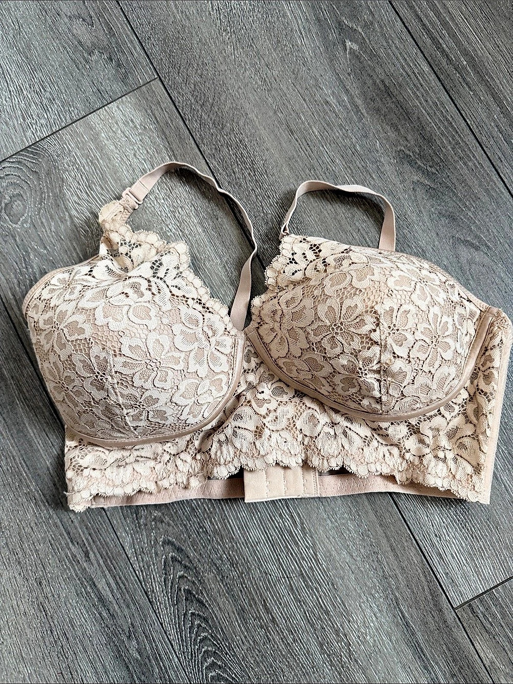 Maidenform Pure Comfort Lace & Mesh Longline Wireless Bralette Floral Lace Bra
